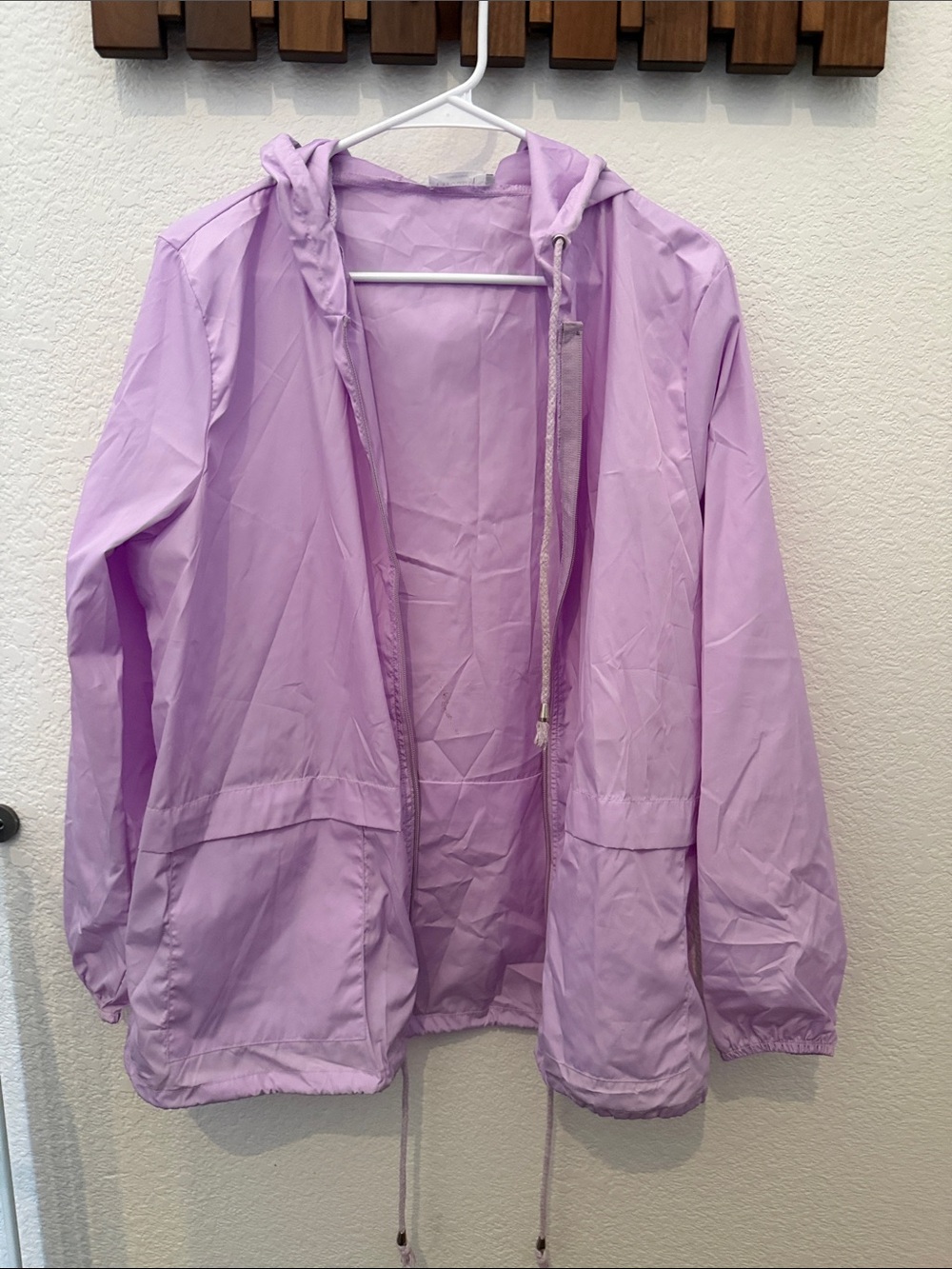 Lavender Hooded Utility Jacket with Drawcord